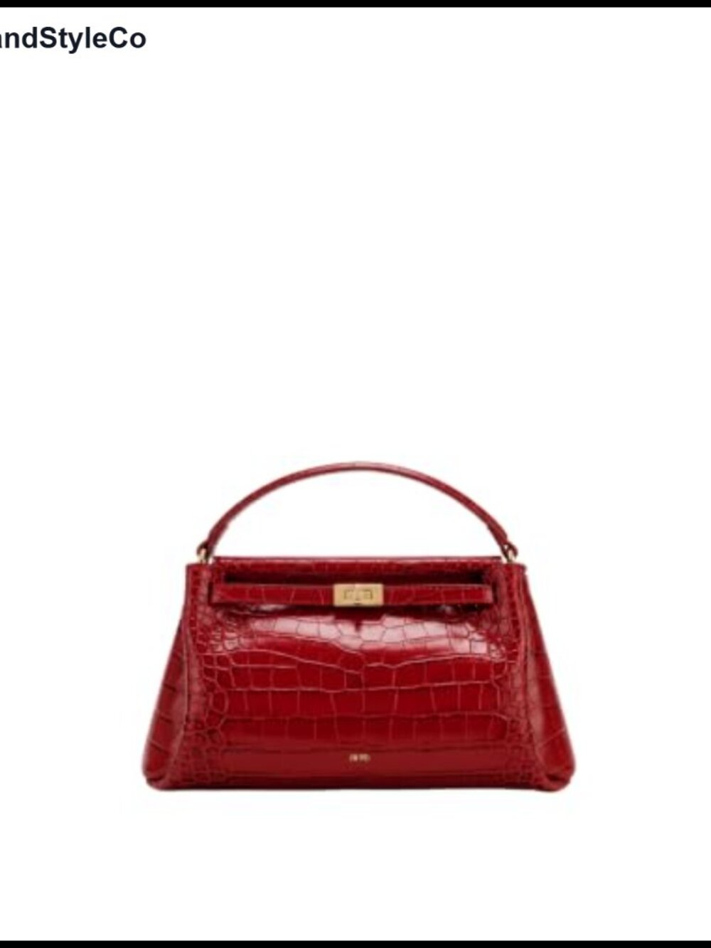 Crocodile-Embossed Vegan Leather Top Handle Bag Crossbody